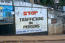 Street painting warning about the danger of modern slavery. Freetown, Sierra Leone, 2004-2005.