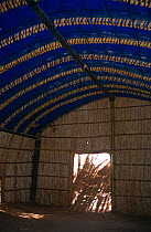Interior of a seasonal hut, Mauritania, 2004.