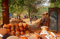 Terracotta pots at pottery market, Niamey, Niger, 2003.