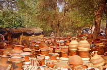 Terracotta pots at pottery market, Niamey, Niger, 2003.