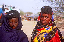 Peul / Fula women in traditional clothing at Ngarawal Fuduk, near Agadez, Niger, 2005.