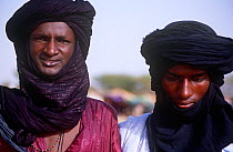 Portrait of two Peul / Fula men at Ngarawal Fuduk near Agadez, Niger, 2005.