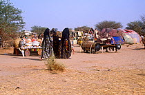 Peul / Fula people at market, Ngarawal Fuduk near Agadez, Niger, 2005.