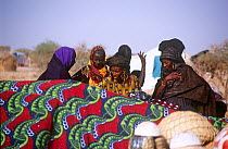 Peul / Fula people at market, Ngarawal Fuduk near Agadez, Niger, 2005.