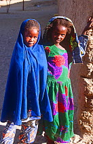 Young girls posing for picture in Sigadine (a Toubou village), Niger, 2005.