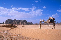 Bede, a Toubou guide, with camel on the journey to the far north of Niger, 2005.
