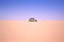 Bus travelling across the Tenere desert, central Niger, 2005.