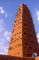 13th century Grand Mosque, built of clay,  Agadez, Niger, 2004.