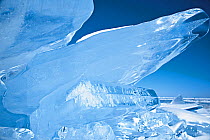 Ice formations on Lake Baikal, Siberia, Russia, March 2007.