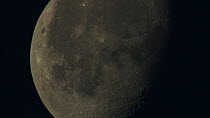 Close-up timelapse shot of the moon setting, Scotland, UK, UK, November.