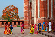 Taj Mahal, local women entering, Agra, Uttar Pradesh, India, April 2010.