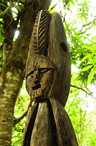 Wood totem. Efate Island, Shefa Province, Vanuatu, September 2008.