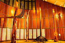 Interior of  Tjibaou Cultural Center designed by Renzo Piano. Noumea, New Caledonia, September 2008.
