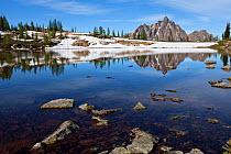 Mount Hardy and the Snowy Lakes Basin, North Cascades area of Okanogan Wenatchee National Forest, Washington, USA, July 2014.