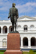 Statue of Ceylon Governor outside National Museum, Colombo, Sri Lanka.