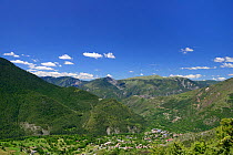 Landscape viewed from below Rimplas, photographed from the main road ot of the village. Mercantour National Park, Provence, France, June 2014.