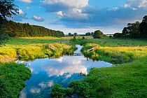 View of the River Stiffkey, Warham Village, Norfolk, England, July.