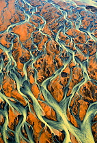 Aerial view of river delta, South West Iceland, June 2014. Finalist in the Art of Nature Category of the Big Picture Competition 2015.