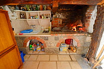 Kitchen area, Mons Baebius lodge, Velebit Mountains Nature Park, Croatia, April 2014.
