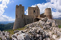 Rocca di Calascio, a 13th century castle in the mountains, Aquila, Abruzzo, Italy, May 2006.