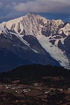 Landscape with Mount Kawakarpo, Meili Snow Mountain National Park, Yunnan Province, China. November 2009