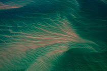 Aerial view of shifting sand banks off the coast of the Bazaruto Archipelago, Mozambique, May 2011.