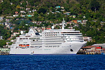 Transatlantic cruise boat, Dominica, Caribbean Sea, Atlantic Ocean.