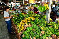 Produce for sale at the Ladmayom Floating Market near Bangkok, Thailand, September 2014.
