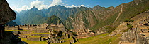 Panoramic view  of Machu Picchu, UNESCO World Heritage Site. Cusco, Peru. July 2009.
