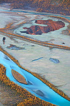 Detail of the Laitaure delta in the Sarek National Park. World Heritage Laponia, Swedish Lapland, Sweden. September 2009.