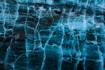 Patterns in the glacier front, near Mohn Bay, Spitsbergen, Svalbard, Norway, March.