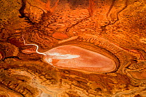 View from plane of landscape between Broome and Perth, Australia, October.