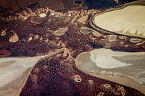 View from plane of landscape between Broome and Perth, Western Australia, October.
