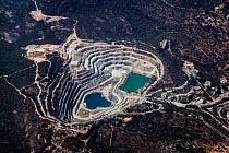 View from plane of quarry, Western Australia, November.