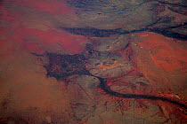 View from plane of Gibber landscape, Newman, Western Australia, November.