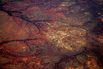 View from plane of Gibber landscape, Western Australia, Newman, Western Australia, November.