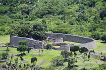 Great Zimbabwe ruins, ruins of the former capital of the Kingdom of Zimbabwe, built between 11th-15th centuary. Central Zimbabwe January 2011.