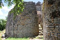 Great Zimbabwe ruins, ruins of the former capital of the Kingdom of Zimbabwe, built between 11th-15th centuary. Central Zimbabwe January 2011.