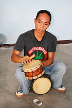 Local musicians practising. Singkawang, West Kalimantan, Indonesia Borneo. June 2010.
