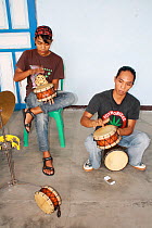 Local musicians practising. Singkawang, West Kalimantan, Indonesia Borneo. June 2010.