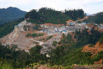 Site of dam construction, Sabah, Malaysian Borneo. July 2010.