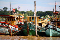 Boats in port, Bintulu, Sarawark, Malaysian Borneo. July 2010.