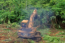 Forest clearance for open cast coal mine, Balipanap, East Kalimantan, Borneo. June 2010.