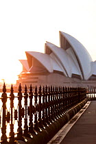 View towards Sydney Opera house at dusk, New South Wales, Australia, October 2012.