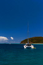 Catamaran on the coast of Hamilton Island, Whitsunday Islands, Queensland, Australia, November 2012.