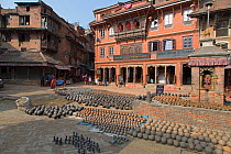 Pottery square, Bhaktapur UNESCO World Heritage Site, Kathmandu Valley, Nepal. November 2014.