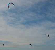 Kite surfing, Beauduc, Camargue, France, May 2014.