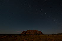 Uluru / Ayers Rock on starry night, Northern Territory, Australia. January 2013