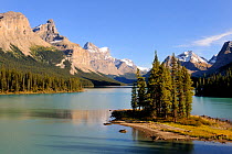 Spirit Island, Maligne Lake, Jasper National Park, Rocky Mountains, Alberta, Canada, September 2009