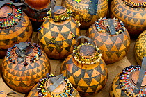 Pumpkins decorated by Hamer tribe,  Lower Omo Valley. Ethiopia, November 2014